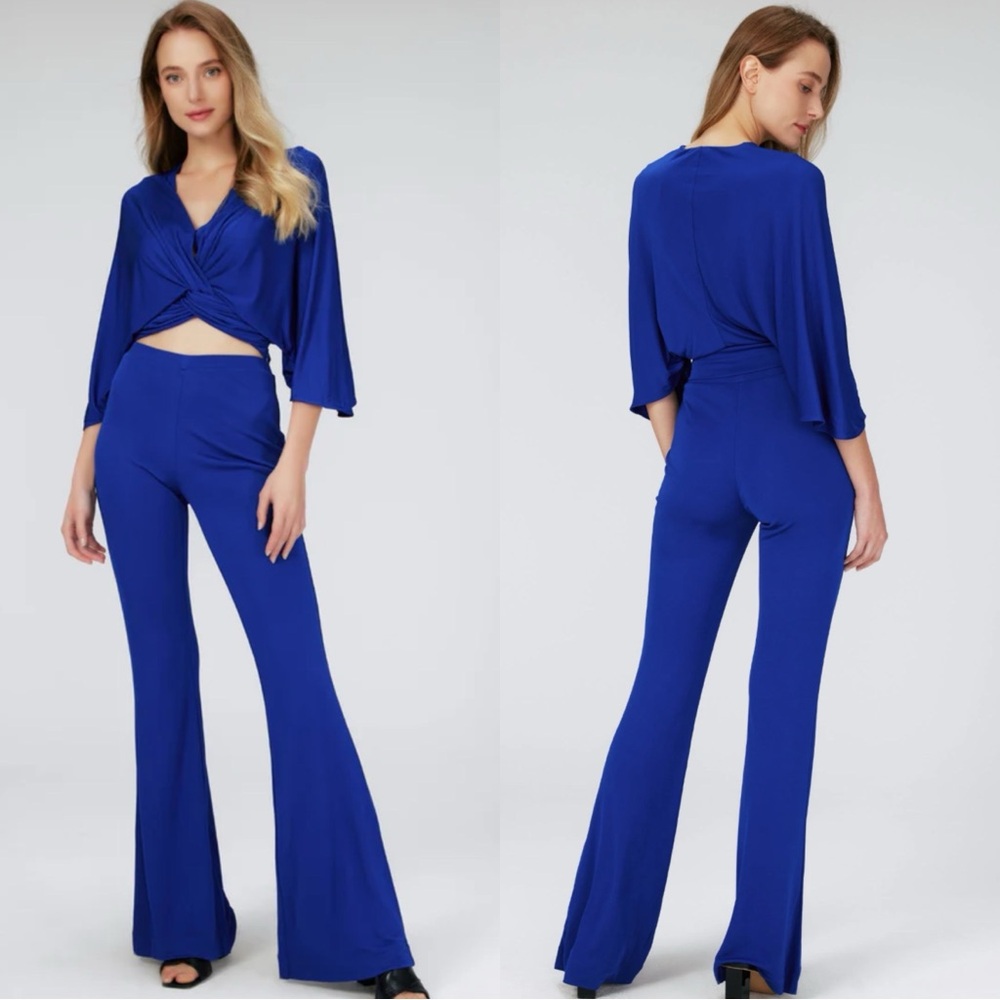 NWT DIANE VON FURSTENBERG Jersey Brooklyn Royal Blue Pants